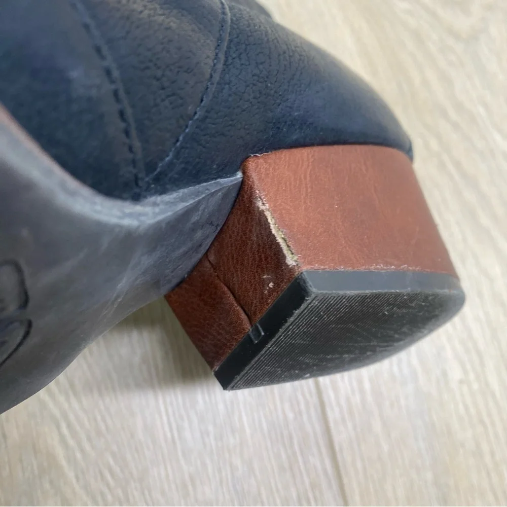 Kork Ease Black Leather Ankle Bootie